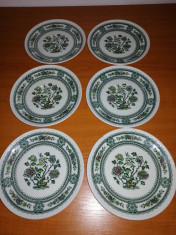 6x farfurie desert / ceai Vintage Wood &amp;amp; Sons Burslem pottery Dorset England foto