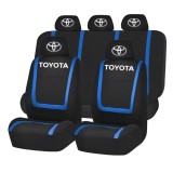 Set Huse Scaune Universale Compatibile cu Toyota&ndash; Negru/Albastru