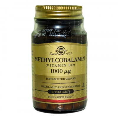 METHYLCOBALAMIN (Vitamin B-12) 1000mg nug.30cps SOLGAR foto