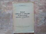 . T. Niculescu-Varone, Rolul cultural și educativ al literaturii noastre populare - Sinteza - 1941