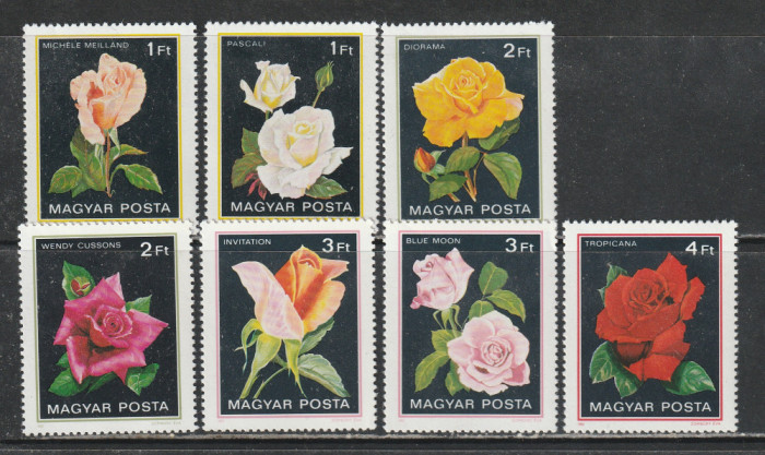 Ungaria 1982 - Trandafiri 7v MNH