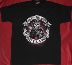 Tricou Sons of Anarchy - Outlaw ,marimea L ,calitate 180 grame foto