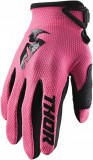 Manusi Moto Cross Dama Thor Sector Roz, Marimea S, Silicon, Aderente, Usoare, Elastic