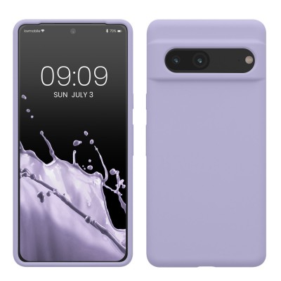 Husa kwmobile pentru Google Pixel 7, Silicon, Mov, 59451.108 foto