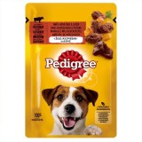 Hrana umeda caini, Pedigree, plic 100 g, talie medie, adult, carne de vita in aspic