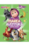 Masha si Ursul. Marea aventura. Carte de colorat cu autocolante