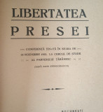 Libertatea presei (Const. Graur, 1923)