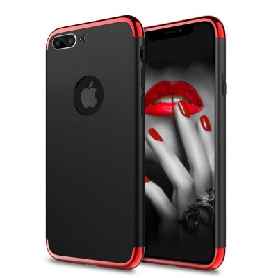 Husa TotulPerfect Telefon Apple Iphone 7 Plus ofera protectie 3in1 Delux Ultrasubtire Red Touch foto