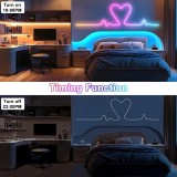 Cumpara ieftin Banda LED neon RGB Cozylady 6M cu banda adeziva puternica si telecomanda, flexibila &ndash; Multicolor