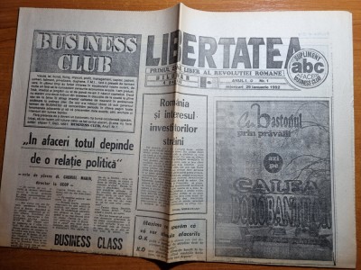 libertatea supliment abc - 29 ianuarie 1992 - anul 1,nr. 1 - prima aparitie foto