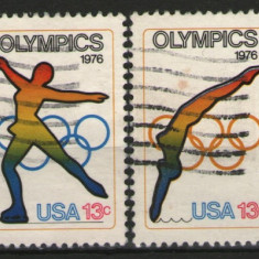 Statele Unite 1976 - olimpiada Innnsbruck si Montreal, serie stampilata