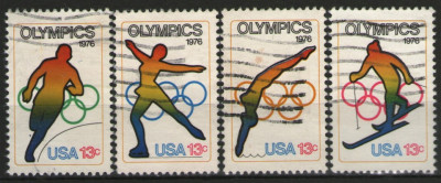 Statele Unite 1976 - olimpiada Innnsbruck si Montreal, serie stampilata foto