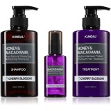 KUNDAL Honey &amp; Macadamia Cherry Blossom set pentru păr uscat și deteriorat