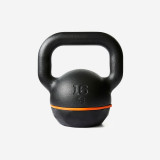 Ganteră Kettlebell din Fontă și Bază din Cauciuc - 16 kg, Corength