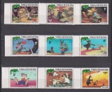 TURKS &amp;COICOS ISLAND 1981 DISNEY MI. 554-562 MNH, Nestampilat