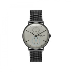 Ceas barbatesc, Kenneth Cole, bratara milaneza neagra, afisaj 12/24 ore foto
