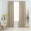 Draperii opace cu c&acirc;rlige, 2 buc., bej, 140 x 245 cm