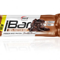 Baton proteic cu aroma de ciocolata iBar, 60g, Genius Nutrition