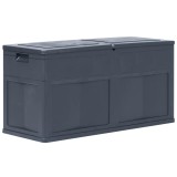 vidaXL Ladă de depozitare de grădină, negru, 320 L