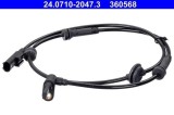 Senzor turatie roata Fiat Bravo II, Stilo, Stilo Multi; Lancia Delta III Motor 1.2 16V, 1.4, 1.4, 1.4, 1.4, 1.4 16V, lungime 1066 mm, OE 46816928