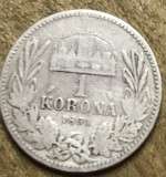 MNDRO01 AUT AustroUngaria-Romania moneda Argint 1 korona 1894