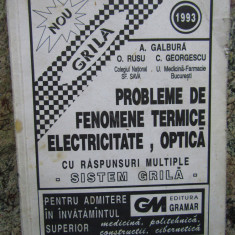 Probleme de fenomene termice, electricitate, optică Galbură Rusu Georgescu 1993