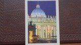 ITALIA - ROMA - BASILICA SAN PIETRO , LUMINATA NOAPTEA - NECIRCULATA ., Fotografie