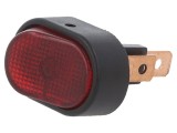 Comutator Rocker SPST ON-OFF 30A 12V LED Roșu