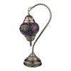 Veioza Vintage Orientala Mozaic Multicolor 38cm, E14, Metal, Stil Modern, pentru Noptiera, Living, Cadou/Decoratiune