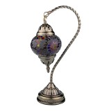 Cumpara ieftin Veioza vintage Orientala cu mozaic, Multicolor, 38 cm, 1863H-1