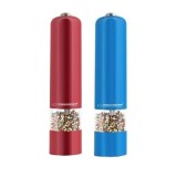 Set 2 r&acirc;șnițe electrice pentru sare și piper, cu LED, roșu și albastru
