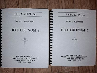 Sfanta scriptura Vechiul testament Deuterenom 2vol Transcriere in Braille