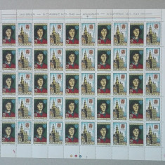 TIMBRE ROMÂNIA LP819a/1973 ANIVERSĂRI I -N. Copernic COALĂ 25 timbre +25 viniete