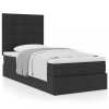 Gossi cadru de pat otoman cu saltea tesatura neagra 100x200cm