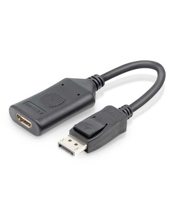 Cablu adaptor convertor DisplayPort tata la HDMI mama activ 4K 60Hz 20cm foto