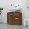 VidaXL Dulap de chiuvetă, stejar maro, 63x30x54 cm, lemn prelucrat