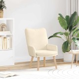 VidaXL Fotoliu de relaxare Crem 63 x 67 x 94 cm țesătură
