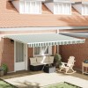 VidaXL Material pentru umbră pentru cadru de 4.5x3 m Verde și Alb