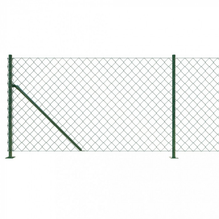Gard plasa de sarma cu bordura, verde, 1,1x25 m GartenMobel Dekor