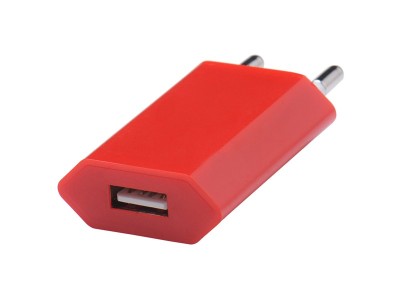 Alim USB A x1 retea 1A rosu foto