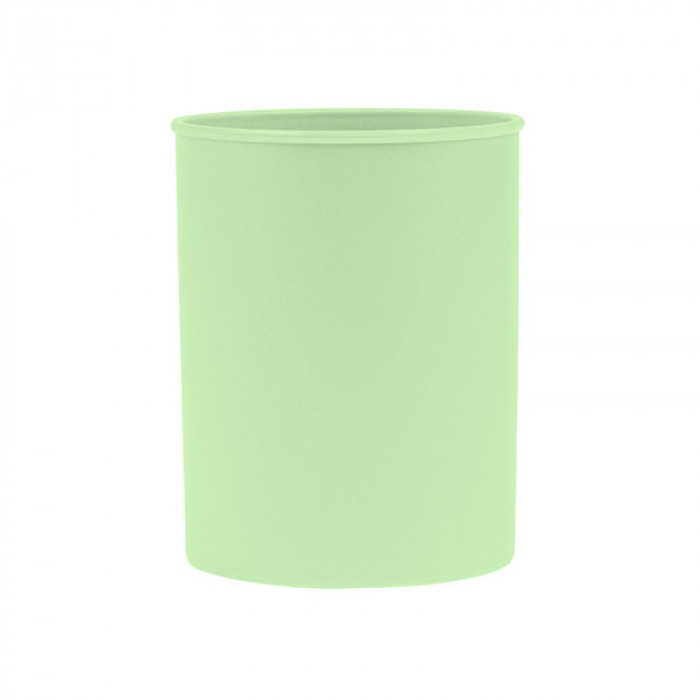 Suport Plastic, Cilindric, Pentru Instrumente De Scris, D78mm, H-10cm, Donau Life - Verde Pastel