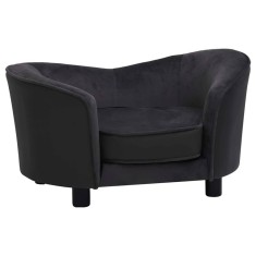 Canapea pentru caini negru 69x49x40 cm, plus/piele ecologica