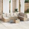 vidaXL Set de canapele pentru grădină 9 pcs Bej Rattan poli 3346511