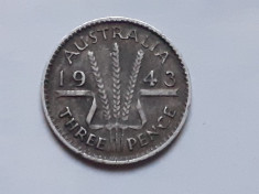 Australia , 3 Pence 1943 foto