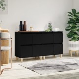 vidaXL Servante, 2 buc, negru, 60x35x70 cm, lemn prelucrat