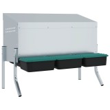 Cumpara ieftin Cuib pentru gaini cu 3 compartimente si picioare, otel galvanizat