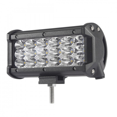 LED Bar Auto 54W, leduri pe 3 randuri, 12V-24V, 3780 Lumeni, 5&amp;amp;quot;/12,7 cm, Spot Beam 12 Grade foto