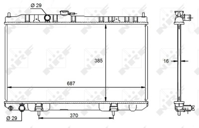 NRF 59099 Radiator, racire motor foto