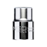 Tubulara hexagonala scurta 19 mm, prindere 3/4, otel CrV NEO TOOLS