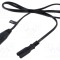 Cablu IEC C7 mamă - IEC C8 tată, 1m, 2x0,5mm2, 2,5A, negru, POS